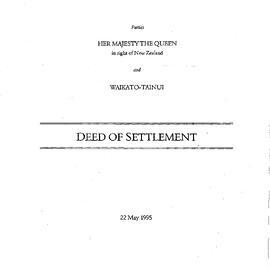 Waikato Tainui Deed of Settlement dated 22 May 1995
